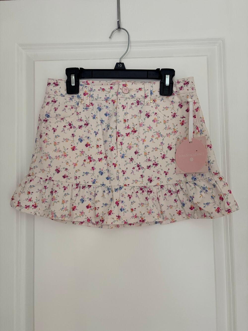 LoveShackFancy x Target Olivia Sunrise Patchwork Ruffle Hem Skirt Size 12